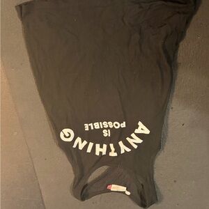 Black Graphic Tank Top "Anything is Possible"